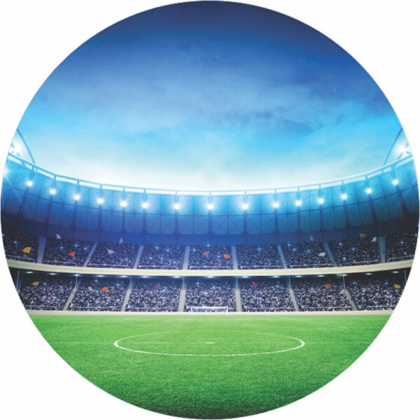 Painel Redondo 3D Futebol Tecido Sublimado