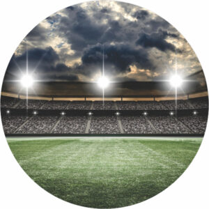 Painel Redondo 3D Futebol Tecido Sublimado