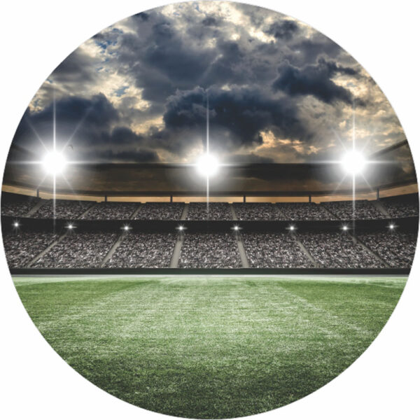 Painel Redondo 3D Futebol Tecido Sublimado