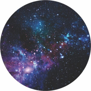 Painel Redondo 3D Galáxia Tecido Sublimado