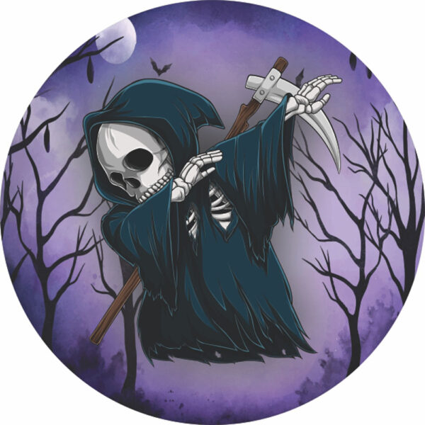 Painel Redondo 3D Halloween Tecido Sublimado