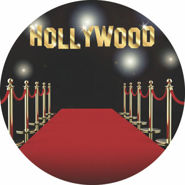 Painel Redondo 3D Hollywood Tecido Sublimado