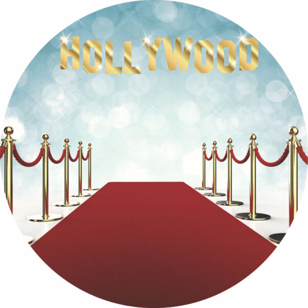 Painel Redondo 3D Hollywood Tecido Sublimado