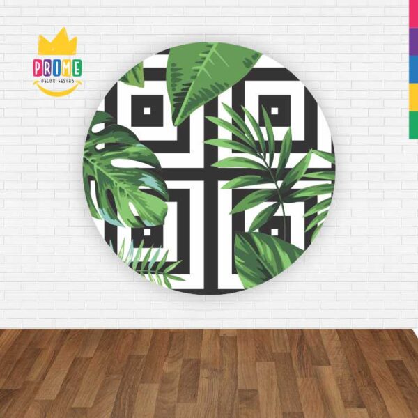 Painel Redondo 3D Floral Abre Fácil Tecido - Image 2