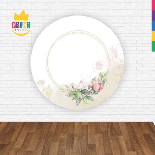 Painel Redondo 3D Floral Abre Fácil Tecido - Image 2