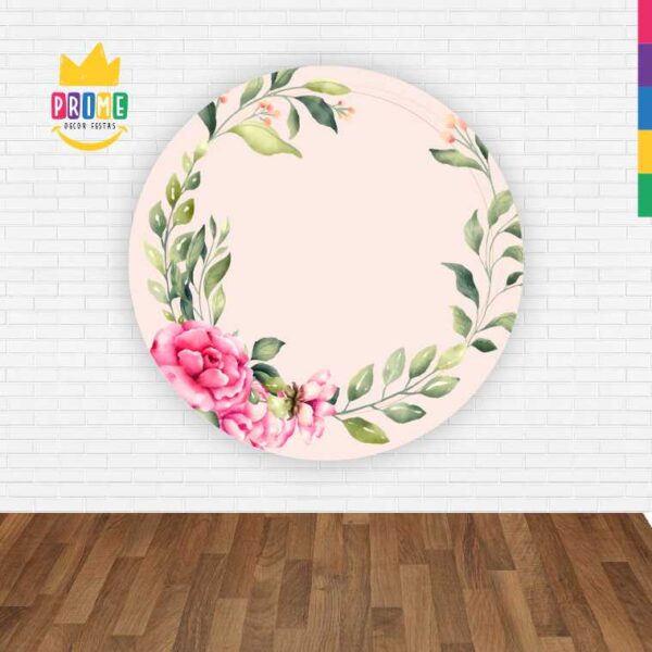 Painel Redondo 3D Floral Abre Fácil Tecido - Image 2