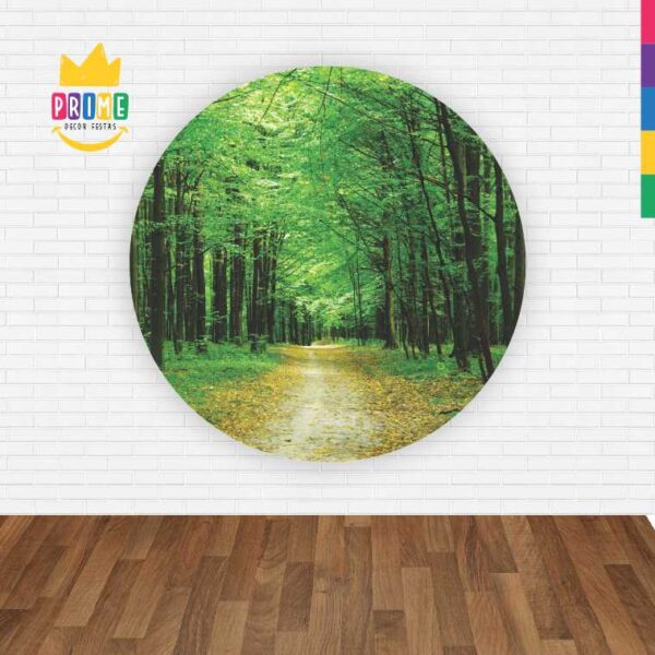 Painel Redondo 3D Floresta Abre Fácil Tecido - Image 2