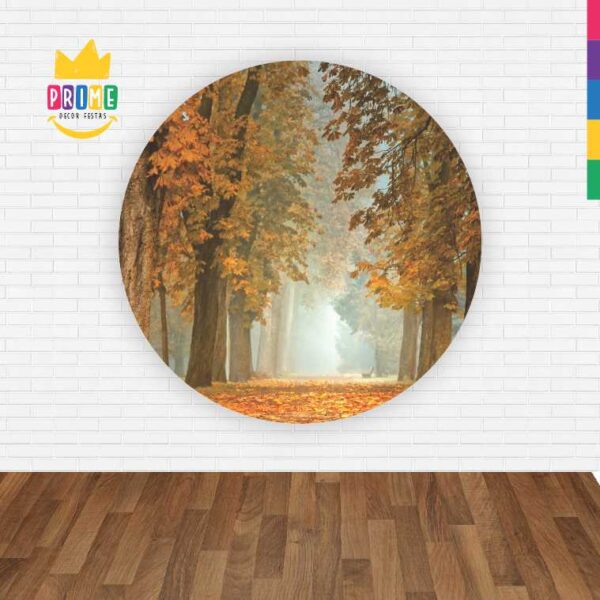 Painel Redondo 3D Floresta Abre Fácil Tecido - Image 2