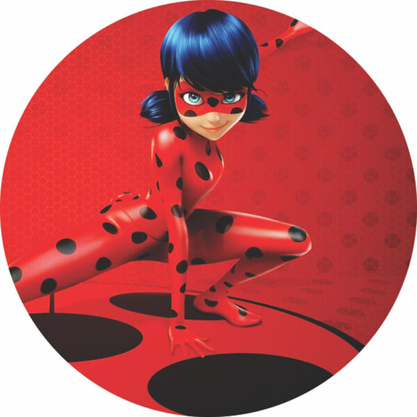 Painel Redondo 3D Lady Bug Tecido Sublimado