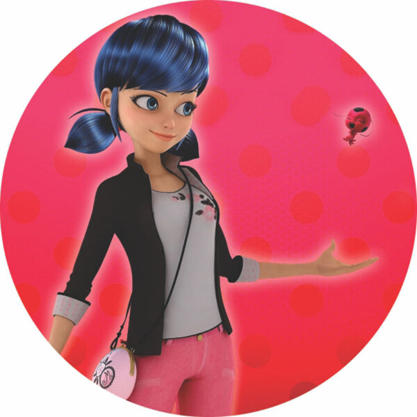 Painel Redondo 3D Lady Bug Tecido Sublimado