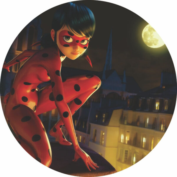 Painel Redondo 3D Lady Bug Tecido Sublimado