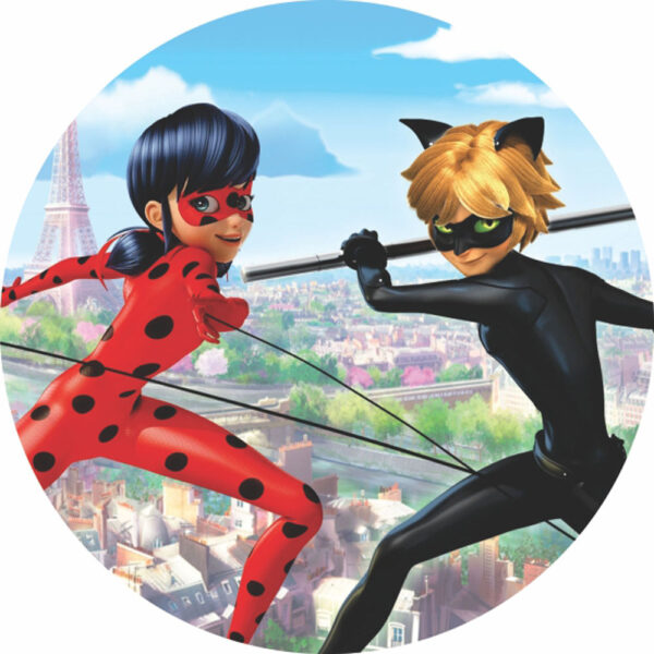 Painel Redondo 3D Lady Bug Tecido Sublimado