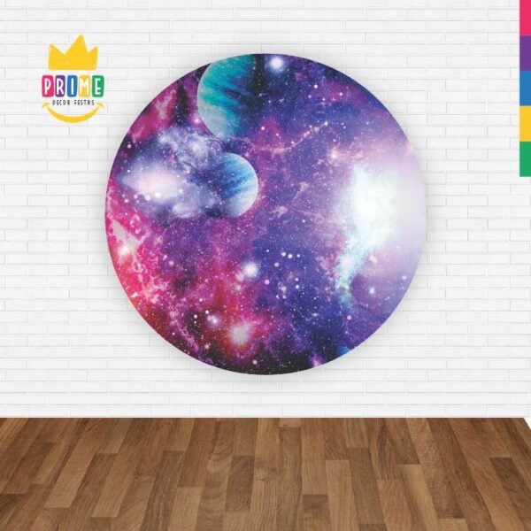 Painel Redondo 3D Galaxia Abre Fácil Tecido - Image 2