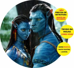 Painel Redondo 3D Avatar Abre Fácil Em Tecido