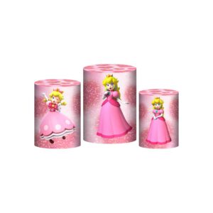 Trio Capas Cilindros Sublimado Princesa Peach Mario Tecido Veste Fácil