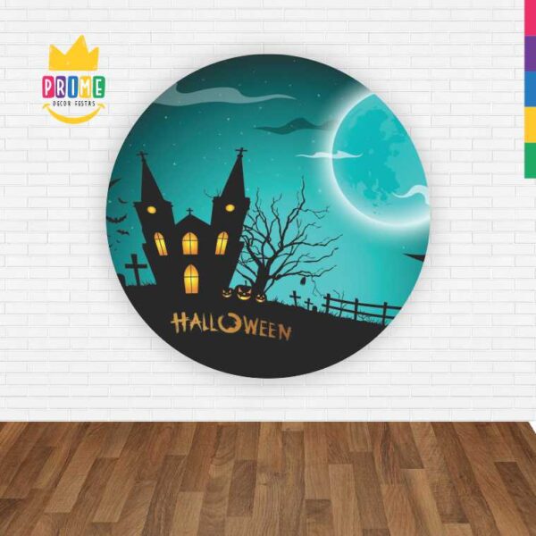 Painel Redondo 3D Halloween Abre Fácil Tecido - Image 2