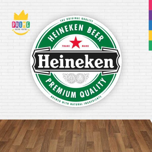 Painel Redondo 3D Heineken Abre Fácil Tecido - Image 2