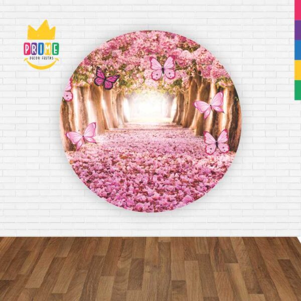 Painel Redondo 3D Jardim Encantado Abre Fácil Tecido - Image 2
