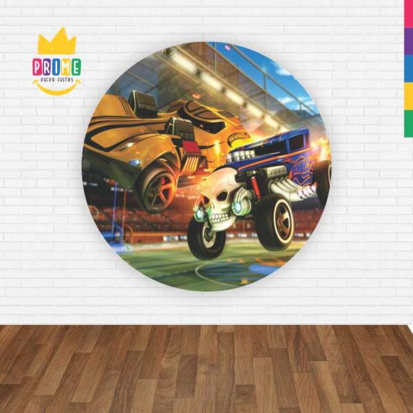 Painel Redondo 3D Hot Wheels Abre Fácil Tecido - Image 2