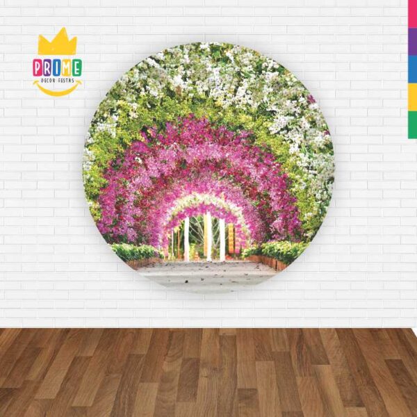 Painel Redondo 3D Jardim Abre Fácil Tecido - Image 2