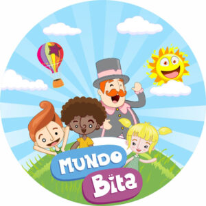 Painel Redondo 3D Mundo Bita Tecido Sublimado
