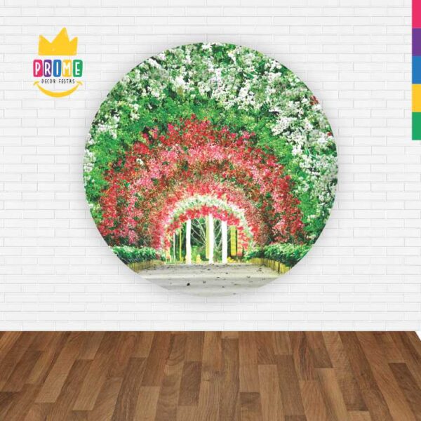 Painel Redondo 3D Jardim Abre Fácil Tecido - Image 2
