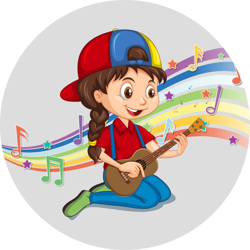 Painel Redondo 3D Musica Tecido Sublimado