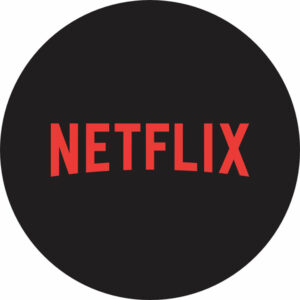 Painel Redondo 3D Netflix Preto Tecido Sublimado