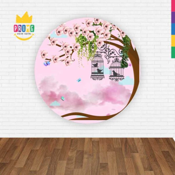 Painel Redondo 3D Jardim Encantado Abre Fácil Tecido - Image 2
