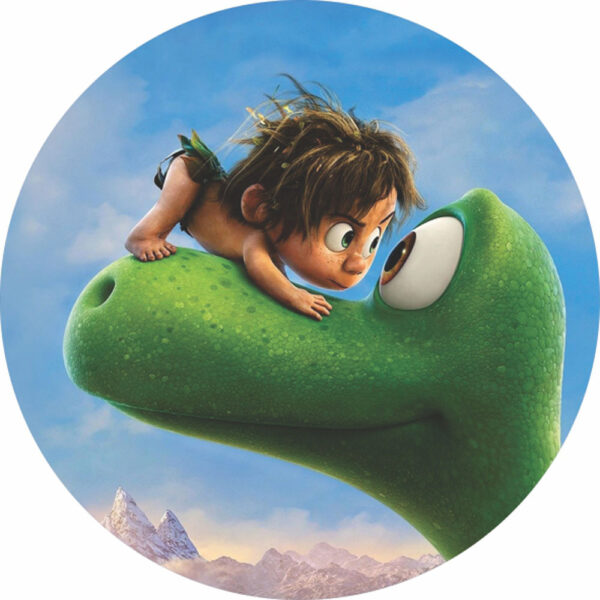 Painel Redondo 3D O Bom Dinossauro Tecido Sublimado