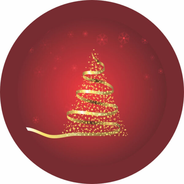 Painel Redondo 3D Natal Tecido Sublimado