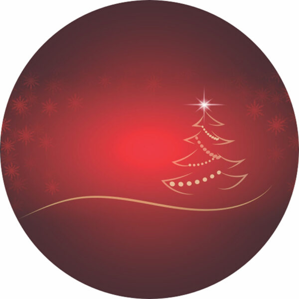 Painel Redondo 3D Natal Tecido Sublimado
