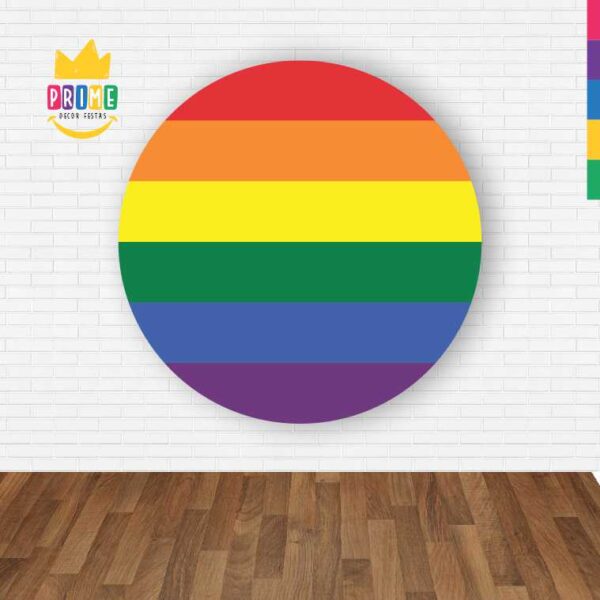 Painel Redondo 3D Lgbt  Abre Fácil Tecido - Image 2