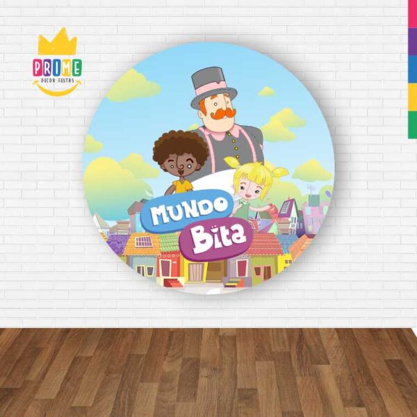 Painel Redondo 3D Mundo Bita Safari Abre Fácil Tecido - Image 2
