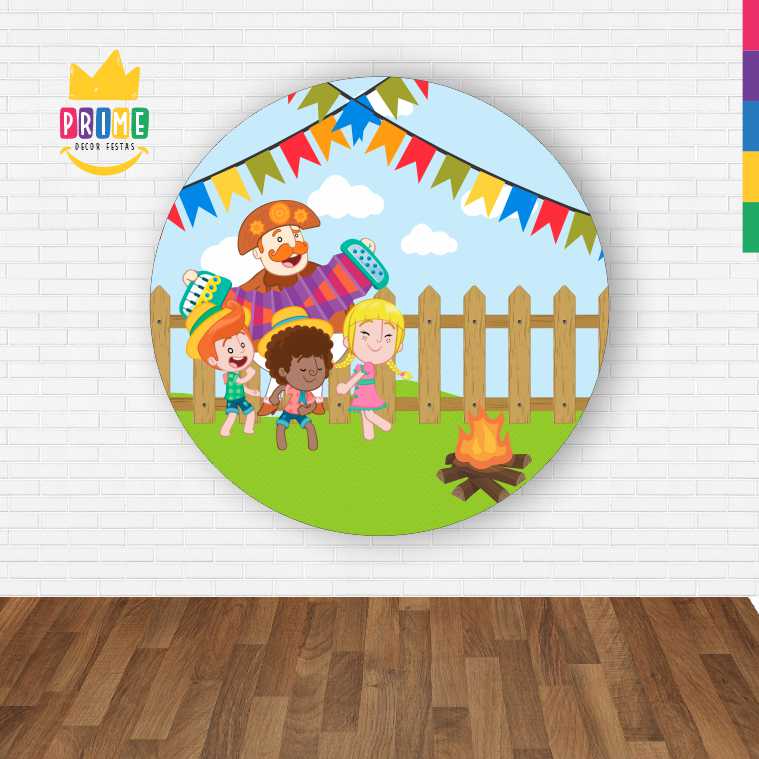 Painel Redondo 3D Mundo Bita Abre Fácil Tecido - Imagem 2