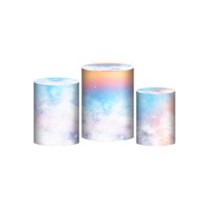 Trio Capa Cilindro Chuva De Amor 3d Em Tecido Com Elástico