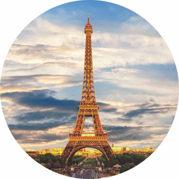 Painel Redondo 3D Paris Tecido Sublimado