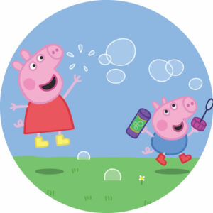 Painel Redondo 3D Peppa Pig Tecido Sublimado