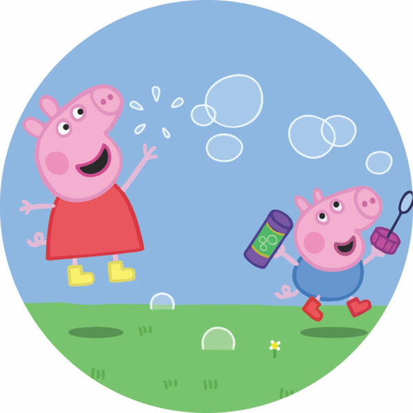 Painel Redondo 3D Peppa Pig Tecido Sublimado