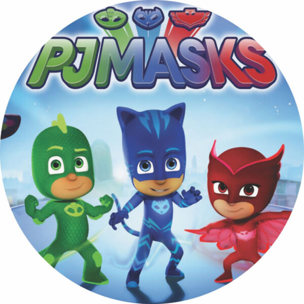 Painel Redondo 3D PJ Masks Tecido Sublimado