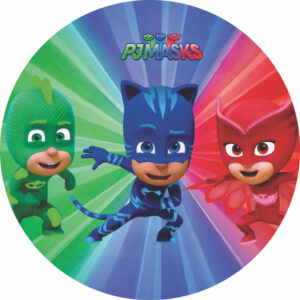 Painel Redondo 3D PJ Masks Tecido Sublimado