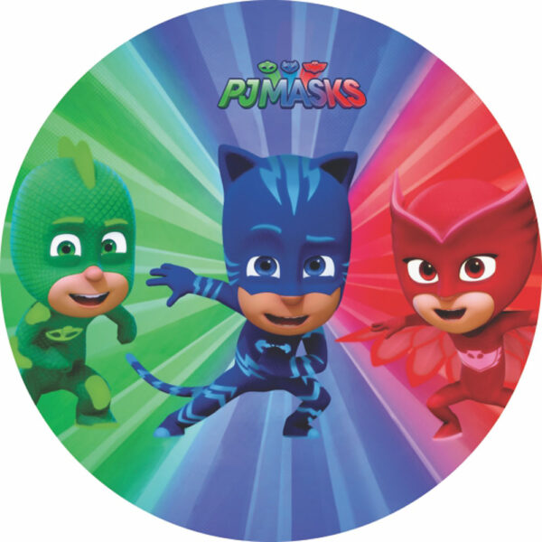 Painel Redondo 3D PJ Masks Tecido Sublimado