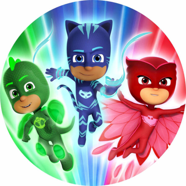 Painel Redondo 3D PJ Masks Tecido Sublimado
