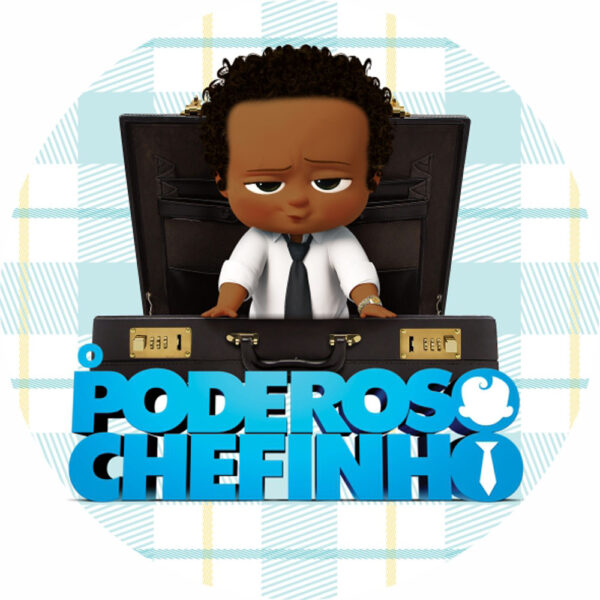 Painel Redondo 3D Poderoso Chefinho Tecido Sublimado