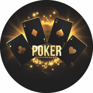 Painel Redondo 3D Poker Tecido Sublimado