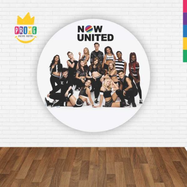 Painel Redondo 3D Now United Abre Fácil Tecido - Image 2