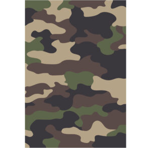 Painel de Festa Retangular 3D Camuflagem Casadinho 1,50m x 2,20m