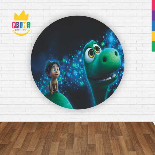 Painel Redondo 3D O Bom Dinossauro Abre Fácil Tecido - Image 2