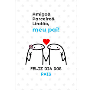Painel de Festa Retangular 3D Dia dos Pais Flork Casadinho 1,50m x 2,20m