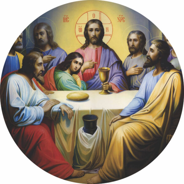 Painel Redondo 3D Religioso Tecido Sublimado